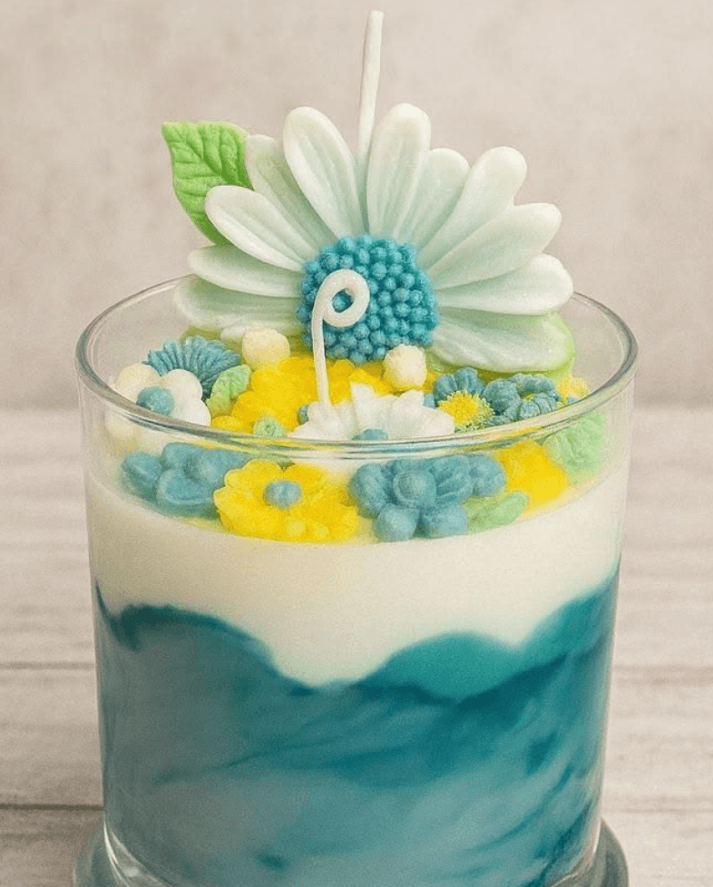 Sea green candle