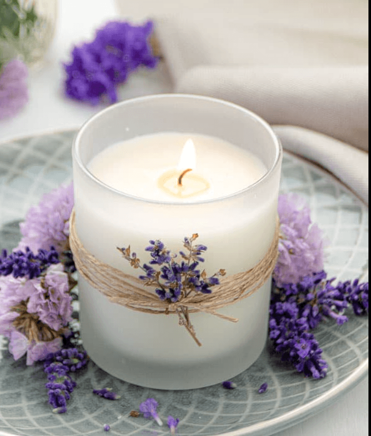 lilac candle